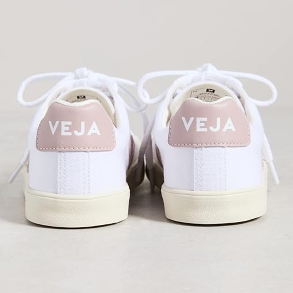 New!! VEJA - Women's Esplar Sneakers, White/Babe, Size 5 - Picture 6 of 7
